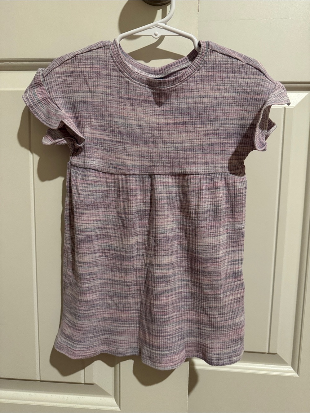 Old Navy Lavender-Pink Heathered Short Sleeve Knit Top